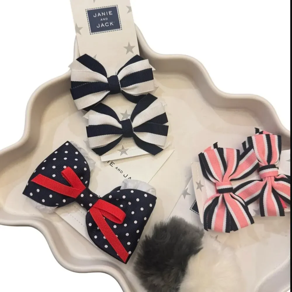 Janie and Jack Baby OS Bows - Set of 4